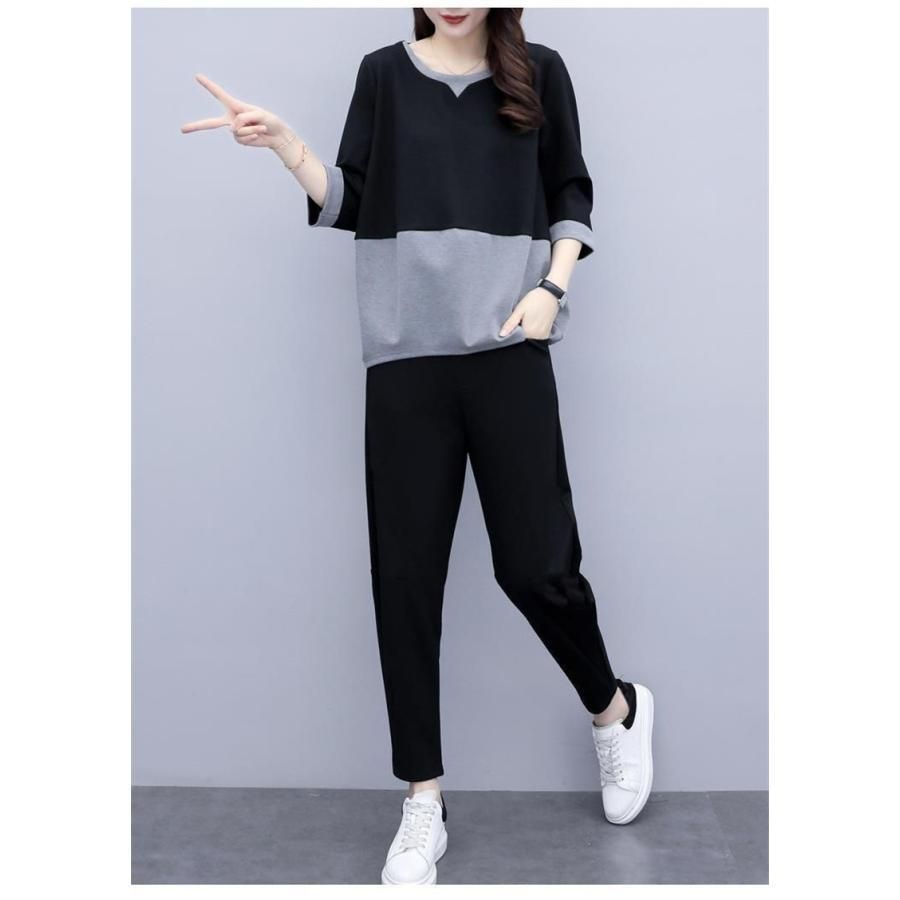 夏ジャージ上下セセットアップ レディーススウェットセットTシャツ パンツ ジャージ セットアップ 即購入OK レディース 上下セット