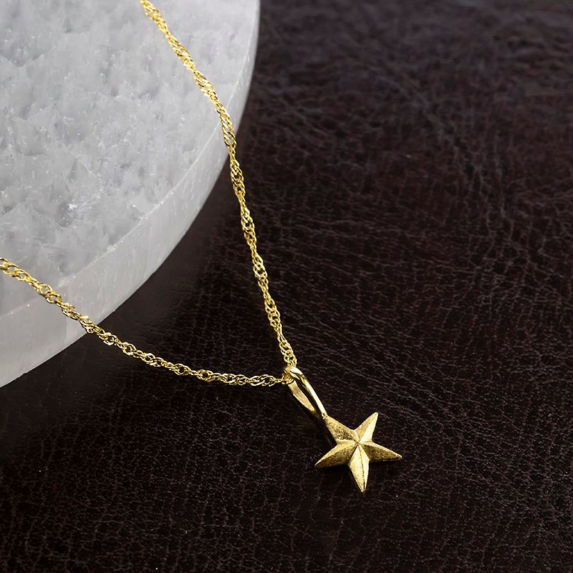 純金 24金 ネックレス 星 ペンダントトップ K24 レディース スター 金