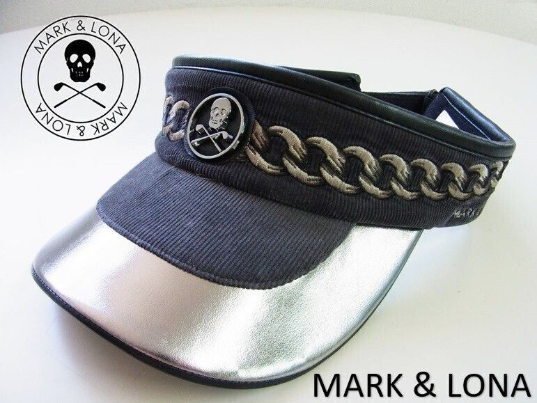 正規品 MARK-LONA マーク-ロナ Anker Sunvisor チェーン柄サークルスカルロゴサンバイザー MLF-3C-FC16 チャコール濃灰 本物保証