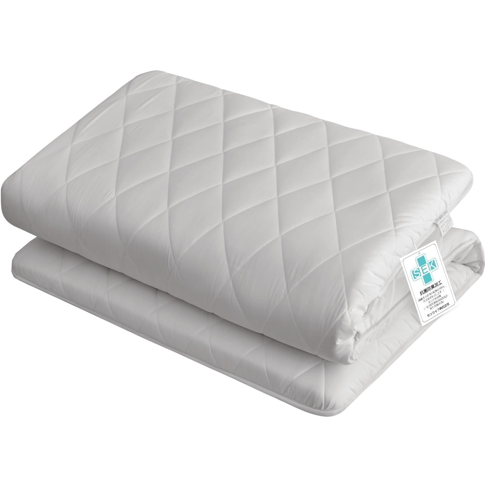 Matdeco 敷布団 セミダブル 敷きふとん 敷き布団 しきふとん 厚み約9-10cm 三層構造 高反発ウレタン入り 巻綿使用 しっかり支える 程よい寝心地 ホコリ出にくい 軽量 洗える 抗菌防臭 防ダニ 新生活 セミダブル グレー