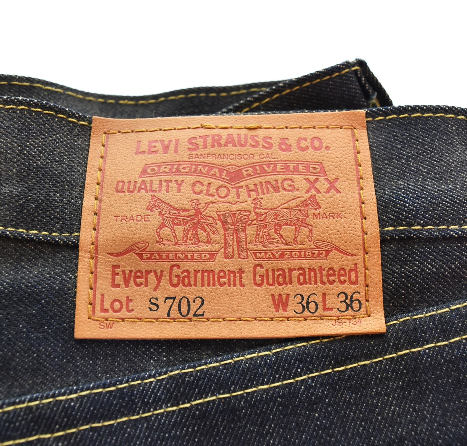 未使用デッドストック LEVI'S 702XX シンチバック 90s 日本製 Levi's リーバイス 702-XX 日本製 702 J22 1993年製 復刻 Deadstock