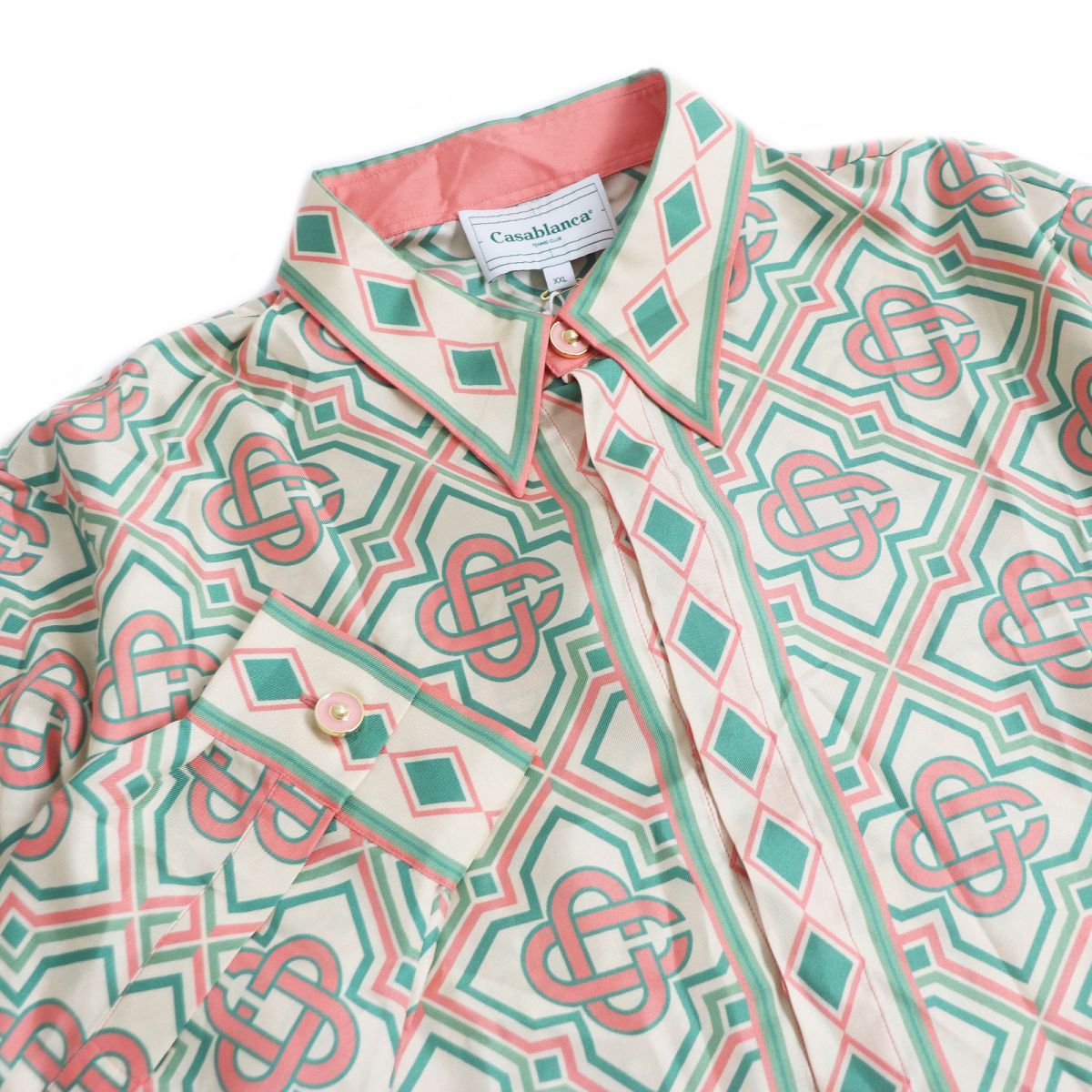 未使用品□Casablanca/カサブランカ MF21-SH-021 Printed Silk Twill