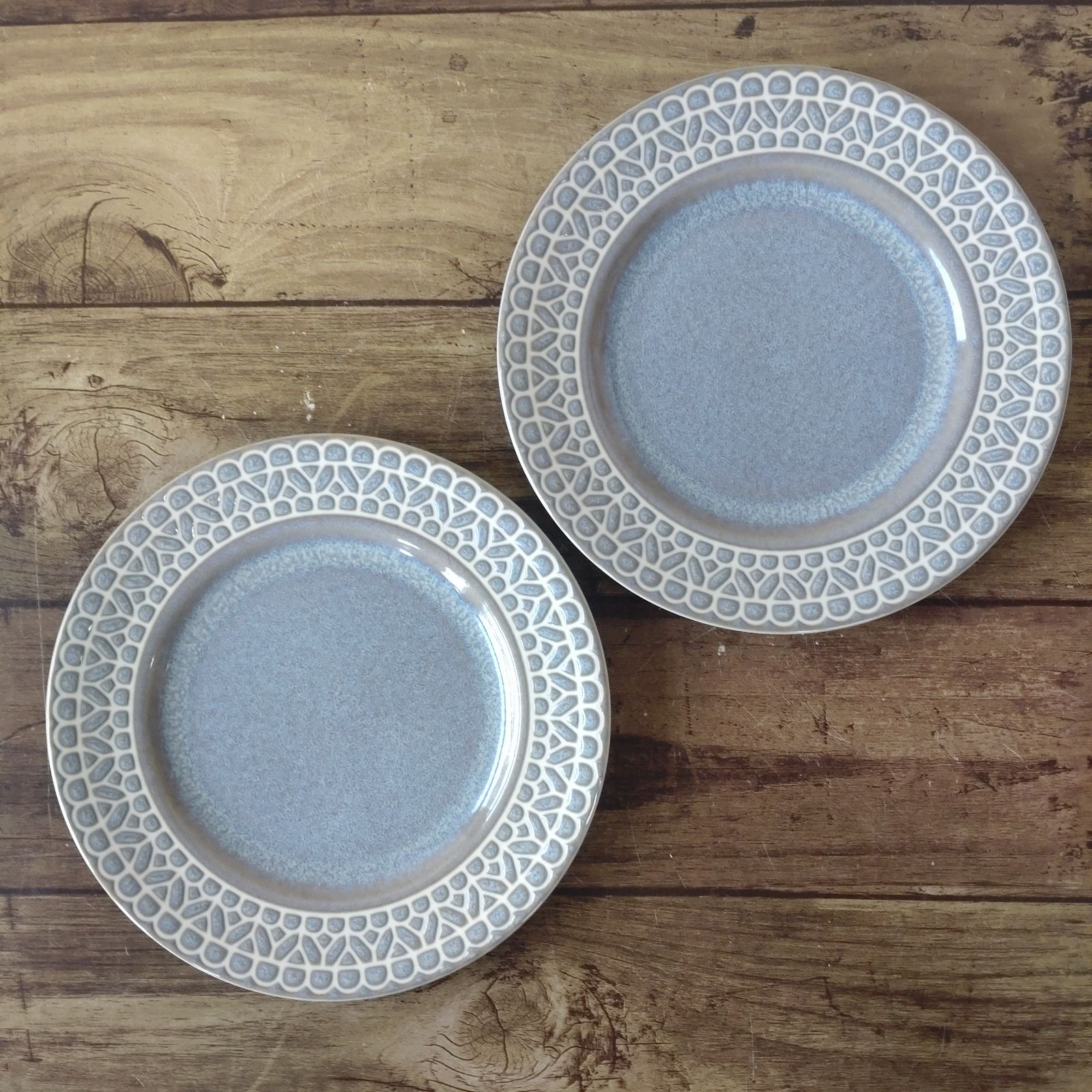 組み合わせ自由【2枚】新品 日本製 美濃焼 リム レース プレート 取り