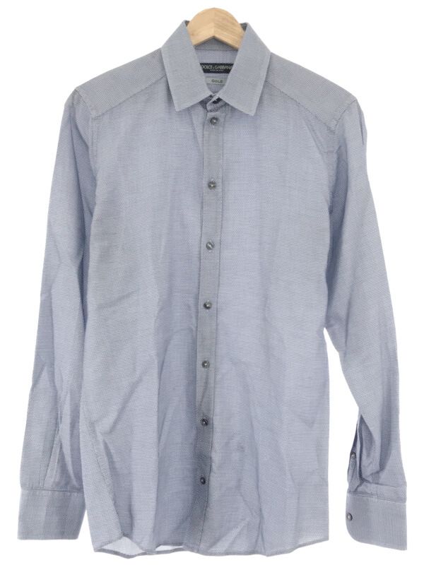 DOLCE&GABBANA ドルチェ＆ガッバーナ GOLD 総柄シャツ ブルー系