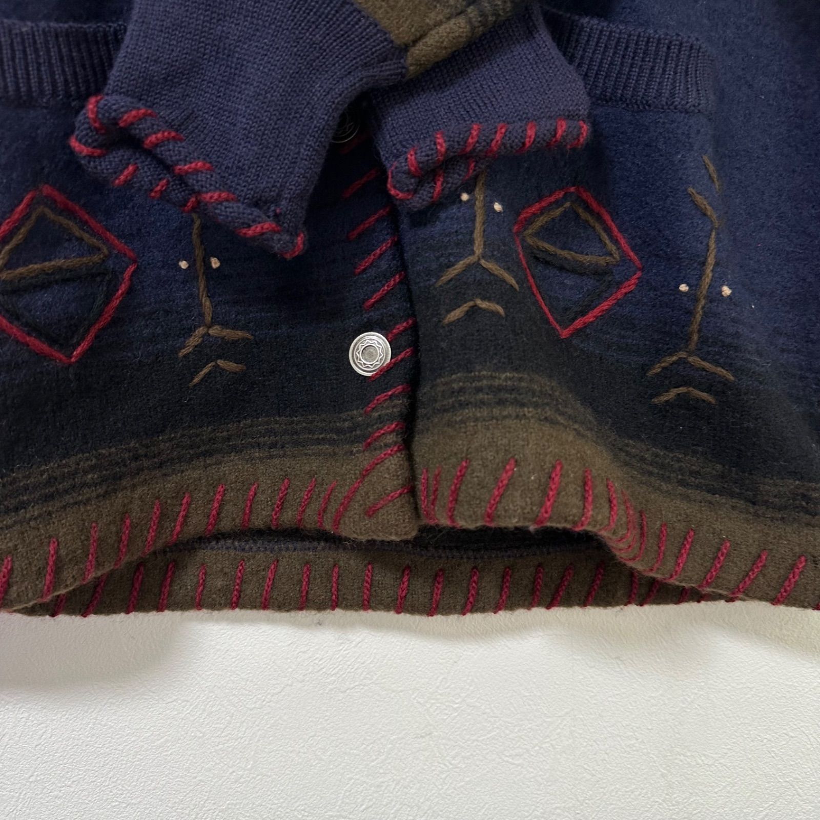 Woolrich ウールリッチ】ネイティブボーダー ニットカーディガン