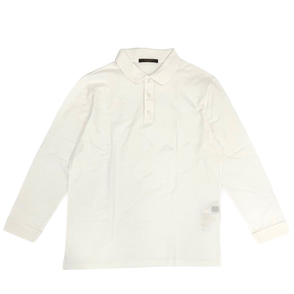 ルイ・ヴィトン　長袖ポロシャツ ルイヴィトン ポロシャツ メンズ 長袖 LVロゴ刺繍 トップス