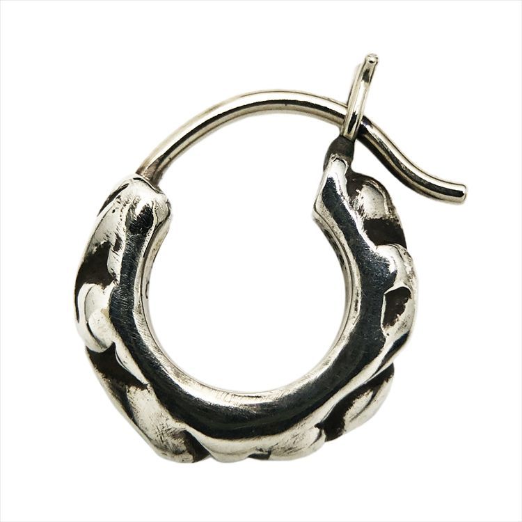Chromehearts クロムハーツ TNY HOOP SCRL タイニースクロールフープ ピアス シルバー