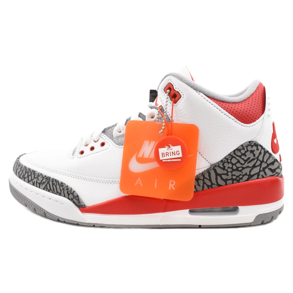 NIKE (ナイキ) AIR JORDAN 3 RETRO FIRE RED DN3707-160 エアジョーダン3 レトロ ファイヤーレッド  ホワイト/レッド US9/27cm - メルカリ