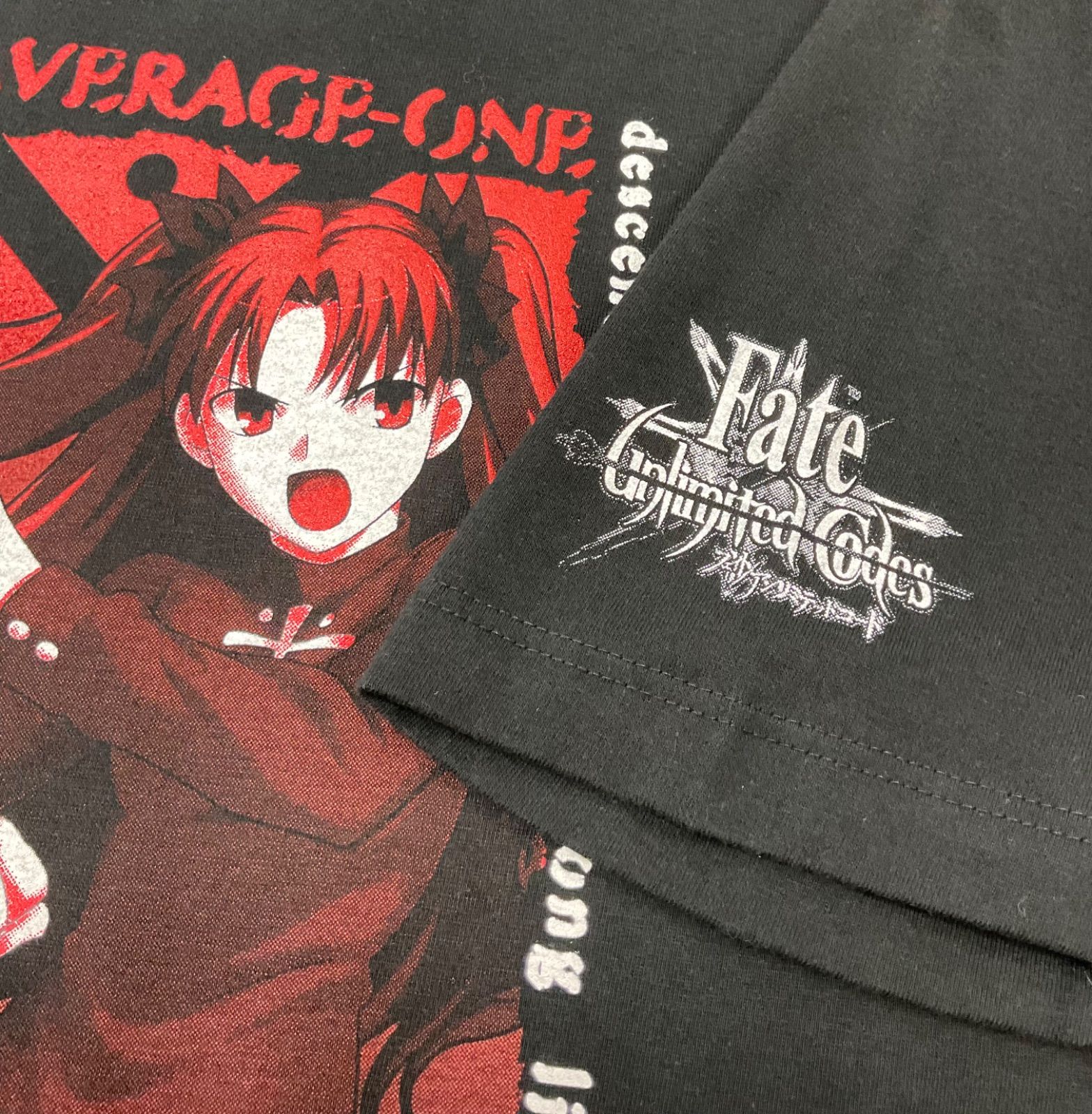 COSPA コスパ Tシャツ Fate unlimited codes 遠坂凛 アニメT メンズL ブラック 古着 中古 6U0031 - メルカリ