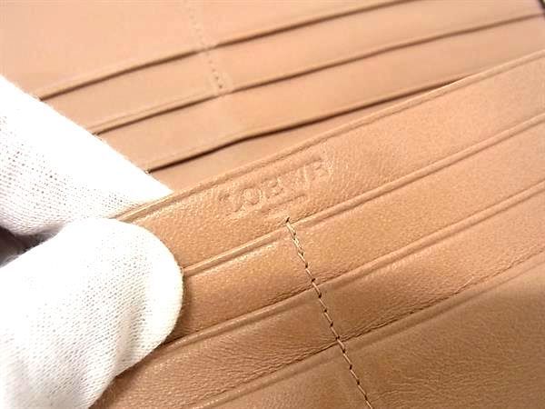 【ロエベ　LOEWE 長財布　ダークブラウン】 LOEWE ロエベ 二つ折り財布 アナグラム 長財布 - ダークブラウン