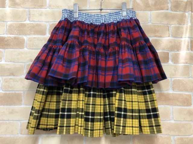 VIVIENNE WESTWOOD RED LABEL ヴィヴィアンウエストウッドレッドレーベル ミニスカート チェック 16-12-251009-00 レッド×ブルー×イエロー 00 111436827