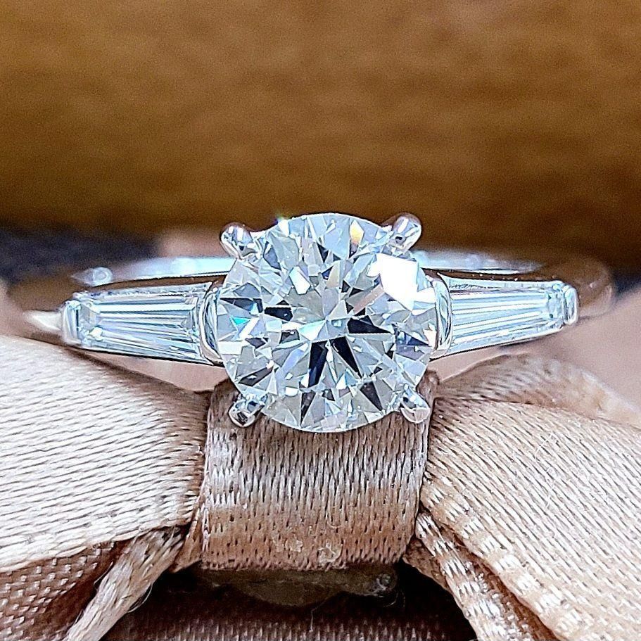 GIA ギラギラ！1ct H VS2 3EX ダイヤモンド K18WG リング - メルカリ