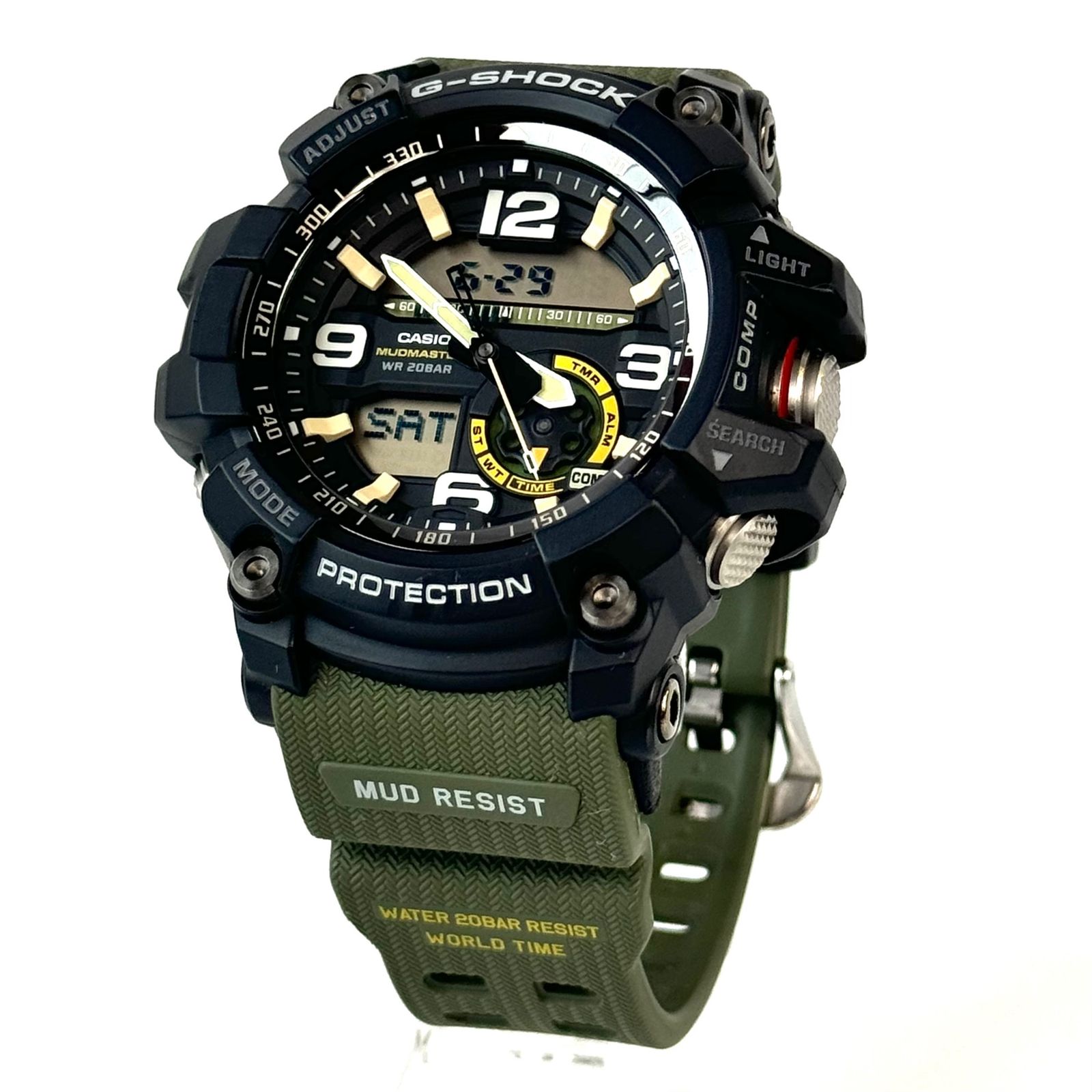 【美品】カシオ　G-SHOCK　ジーショック　MASTER OF G–LAND　マッドマスター　GG-1000-1A3JF　クォーツ　アナデジ　黒　樹脂ベルト