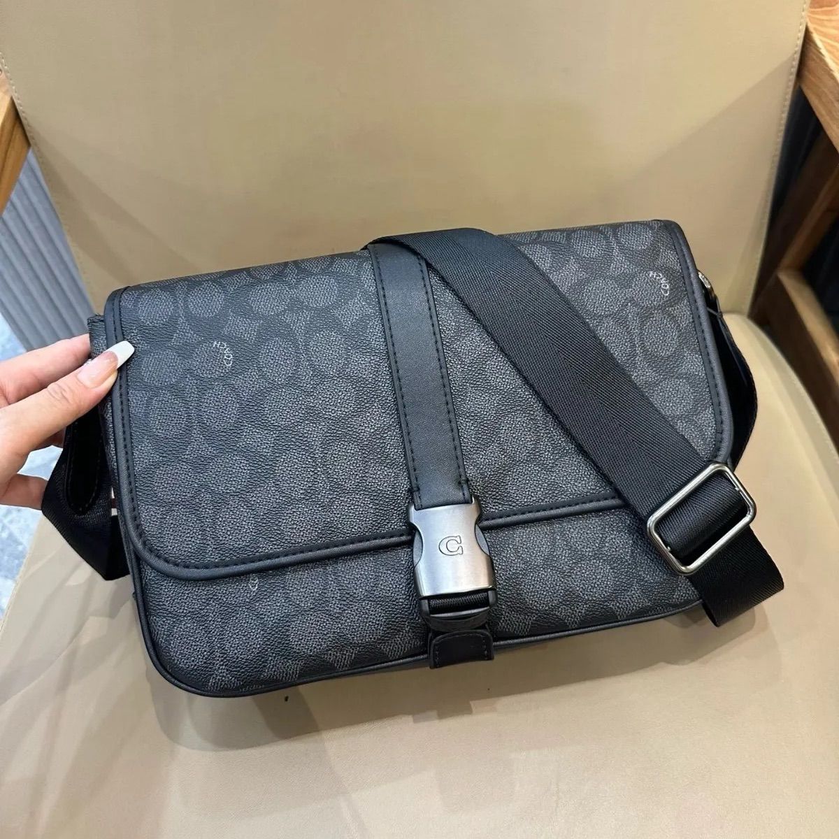 COACHコーチ CU202 メンズ クラシック ロゴ LEAGUE メッセンジャー  