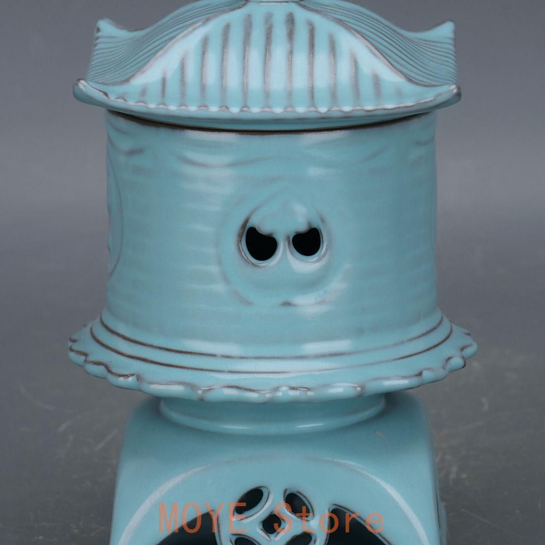 宋汝窯鉄胎刻八卦紋薫香炉 香道具 景徳鎮 陶磁器 装飾品 現代工芸品美術品 置物 宋汝窯鉄胎刻八卦紋薫香炉 香道具 景徳鎮 陶磁器 装飾品 現代