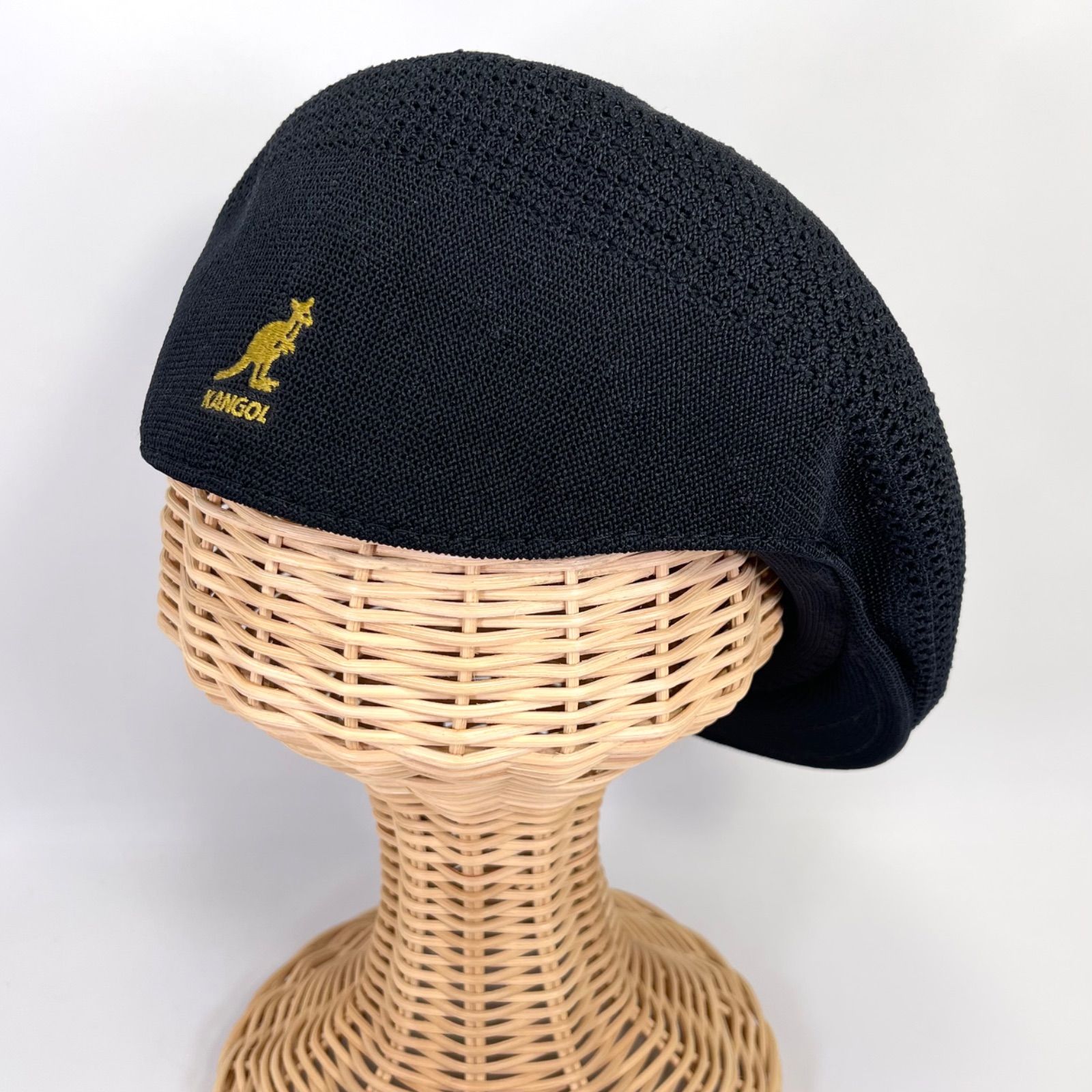 KANGOL 504 メッシュ素材 ハンチング 黒金 Lサイズ | www