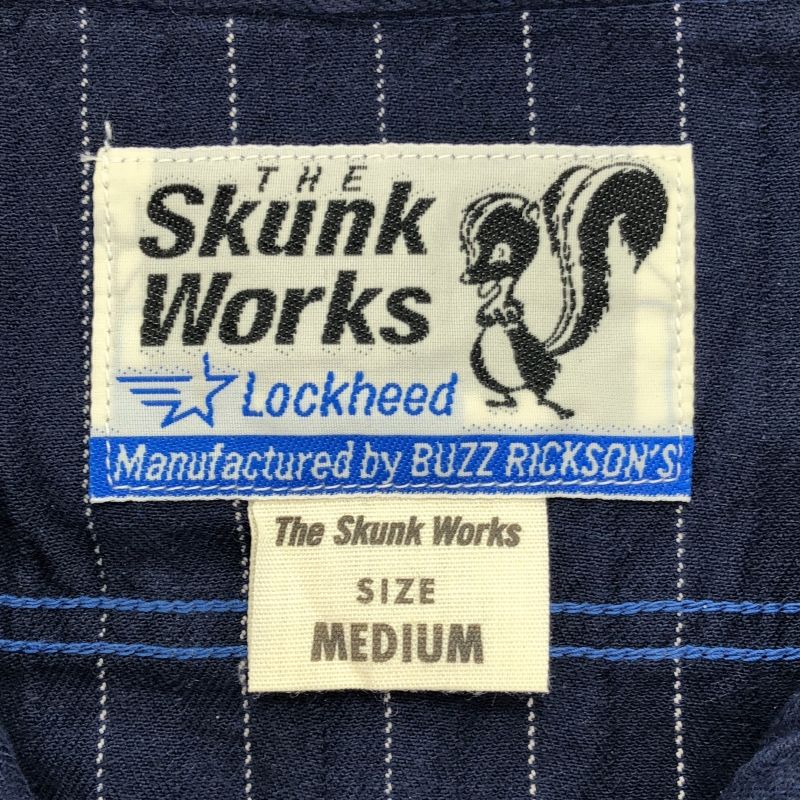 BUZZRICKSON'S LOCKHEED SKUNK WORKS ネイビー 中古】Buzz Rickson's×Lockheed Skunk Works 半袖ポロシャツ