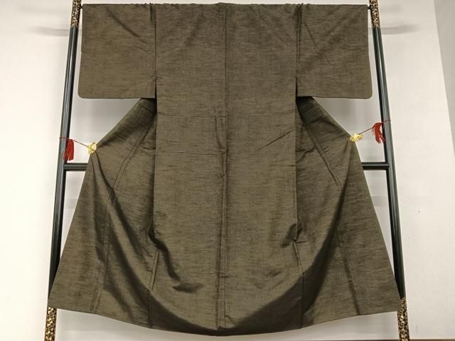 平和屋着物男性 紬 色無地 憲法色 正絹 逸品 AAAR3764zg-半導体