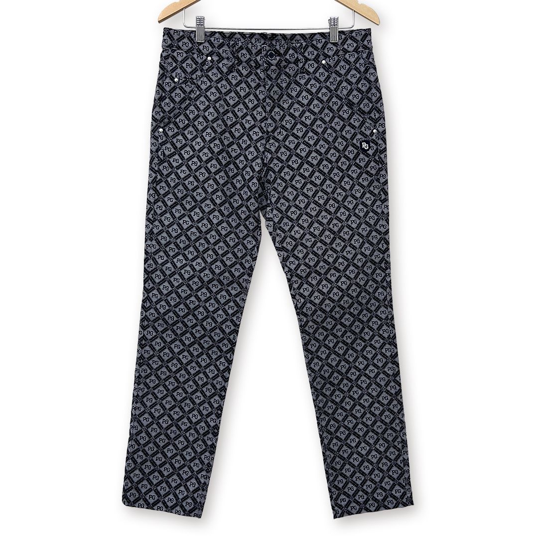 期間限定30％OFF! サイズ5 ストレッチパンツ パーリーゲイツ 格子柄 春夏 グレー系 メンズウェア