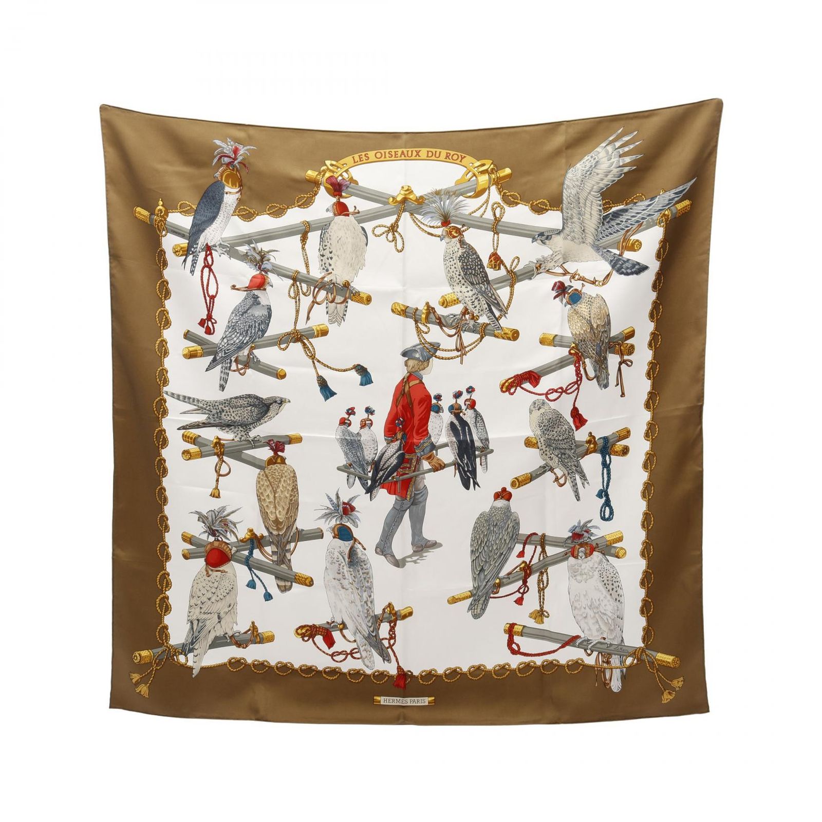 エルメス HERMES スカーフ カレ90 LES OISEAUX DU ROY シルク スカーフ