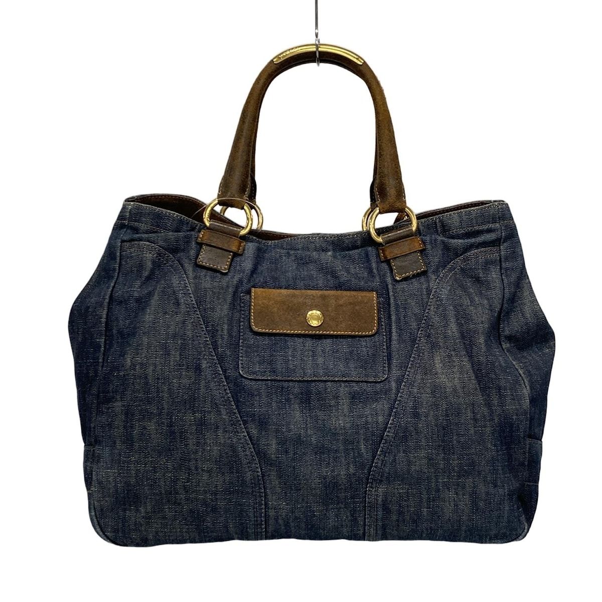PRADA(プラダ) トートバッグ - BR4145 ネイビー×ダークブラウン