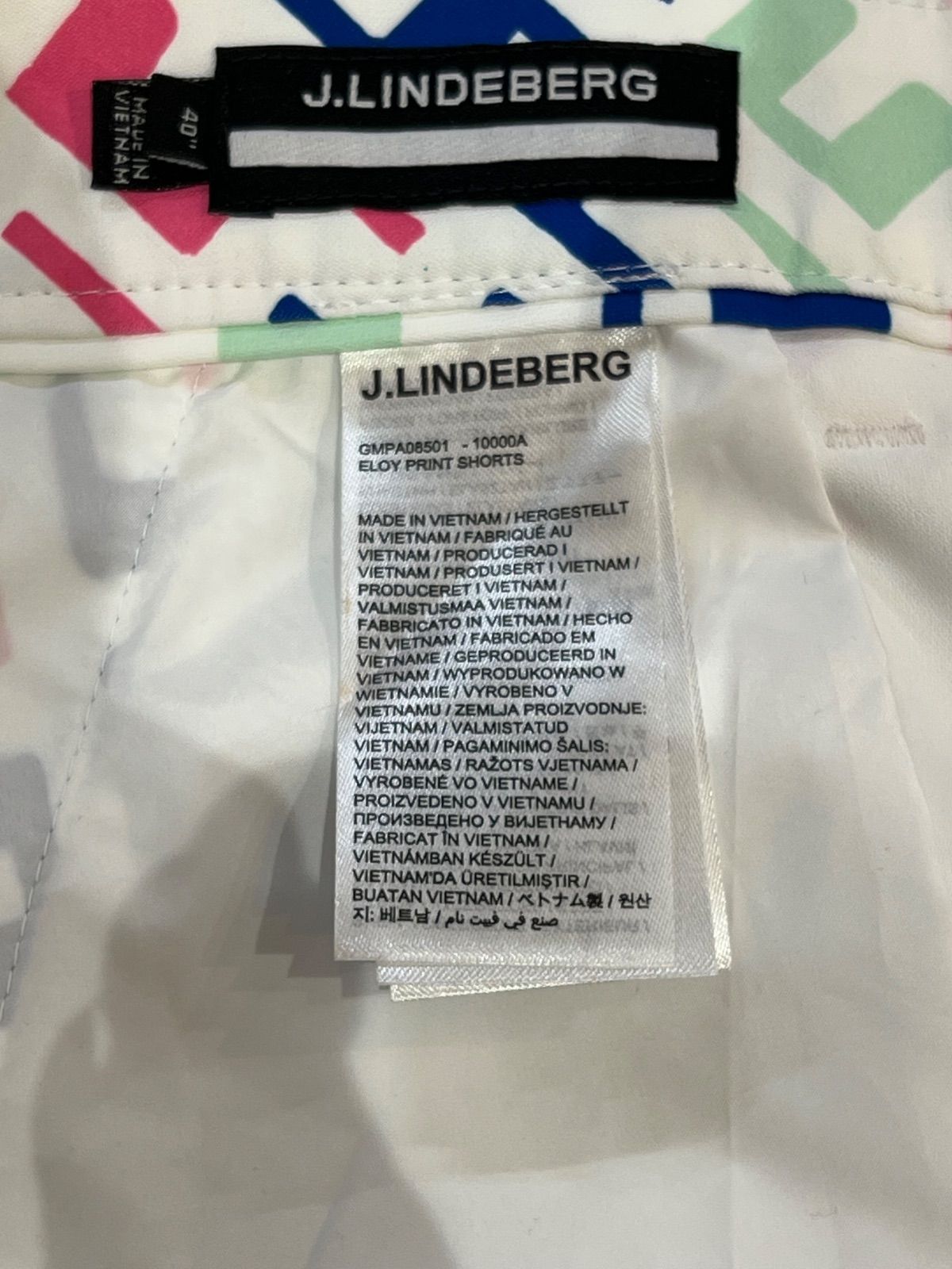 J.LINDEBERG　タグ付き　総柄ハーフパンツ　30 J.LINDEBERG ジェイリンドバーグ 総柄 ハーフパンツ 未使用品