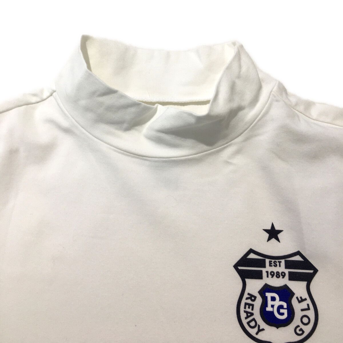 PEARLY GATES・パーリーゲイツ⚫︎コットンモックネックニット白2