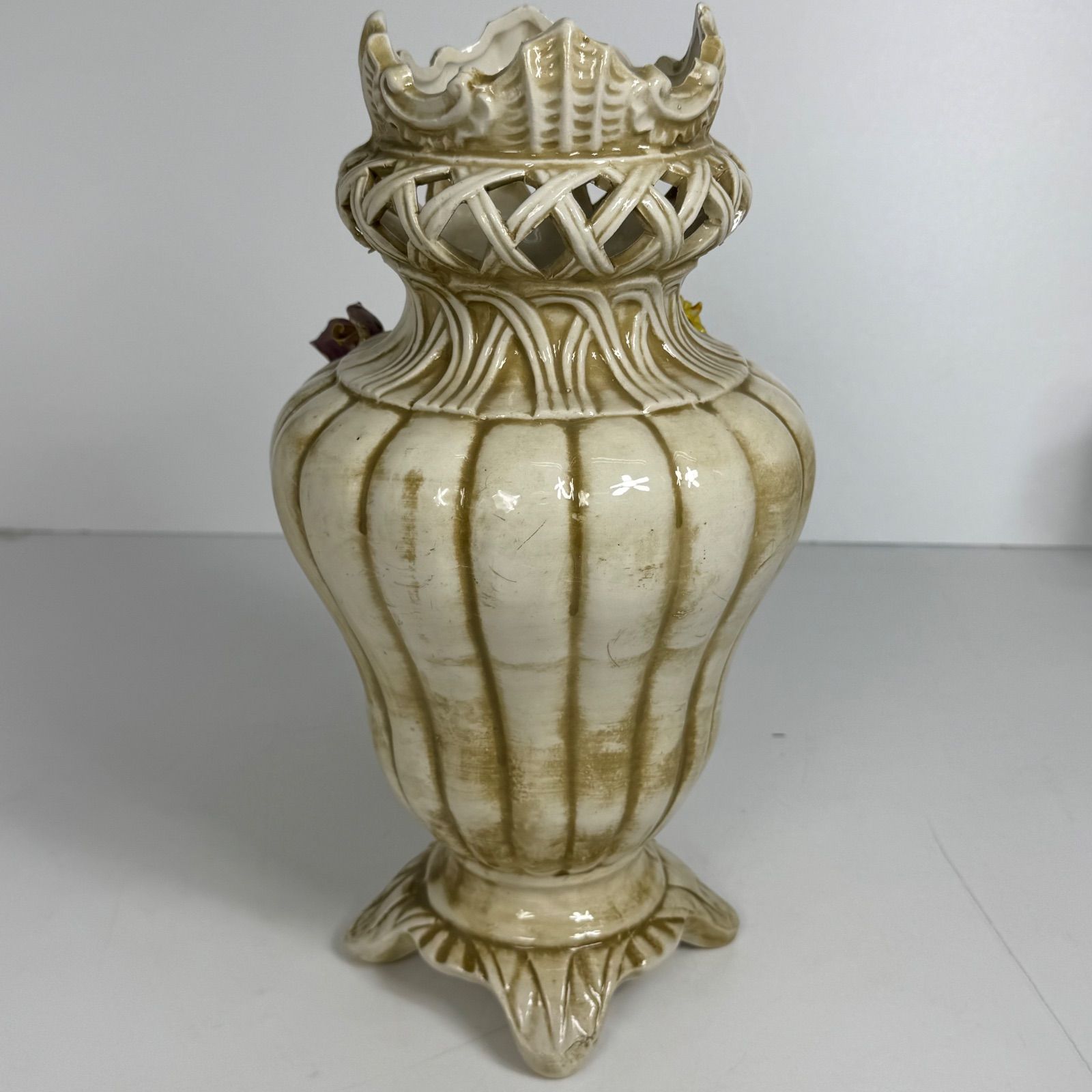 CAPODIMONTE 限定生産 花瓶 852/53 イタリア製 陶器製 フラワーベース