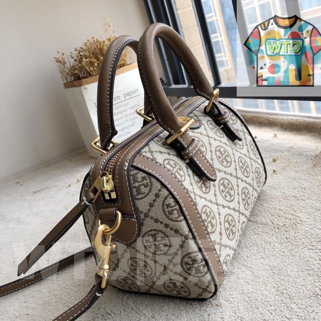 Tory Burch Tモノグラム ミニバレル ボストンバッグ
