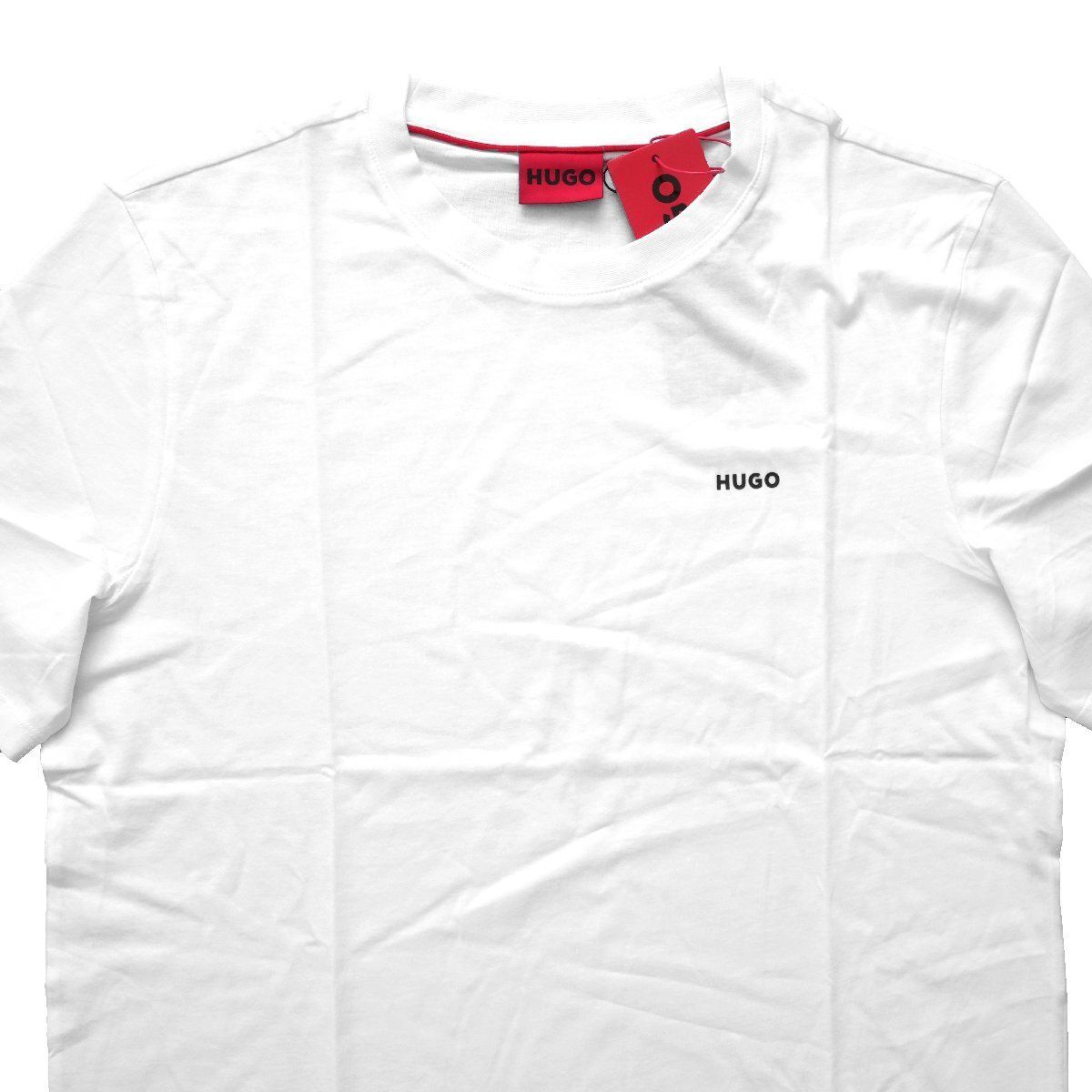 専用‼️HUGO BOSS ホワイト ロゴTシャツ　新品　未使用 BOSS - Cotton-jersey T-shirt with mirror-effect logo print
