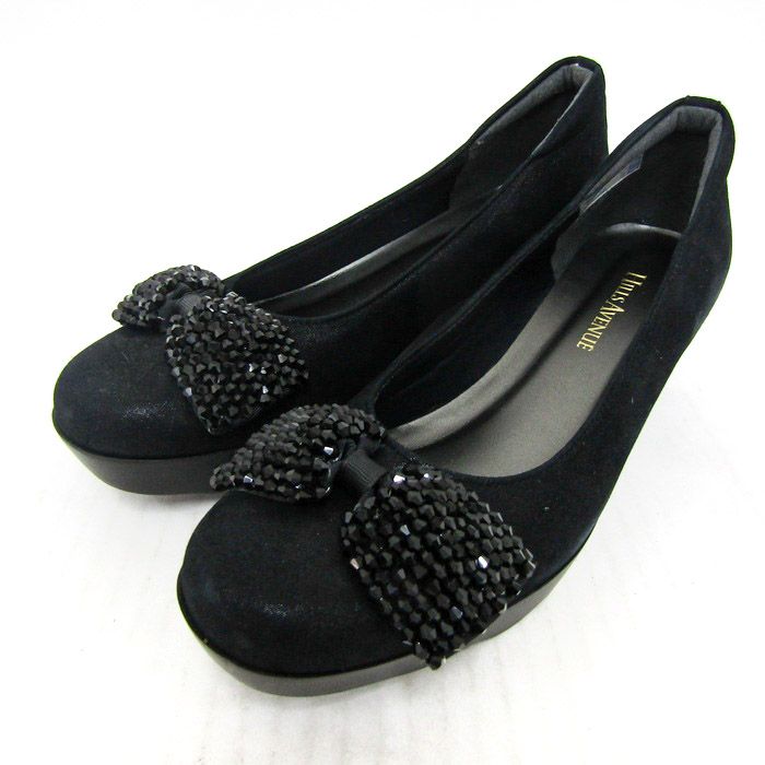 ヒルズアヴェニュー HILLS AVENUE ソフトレザースクエアパンプス