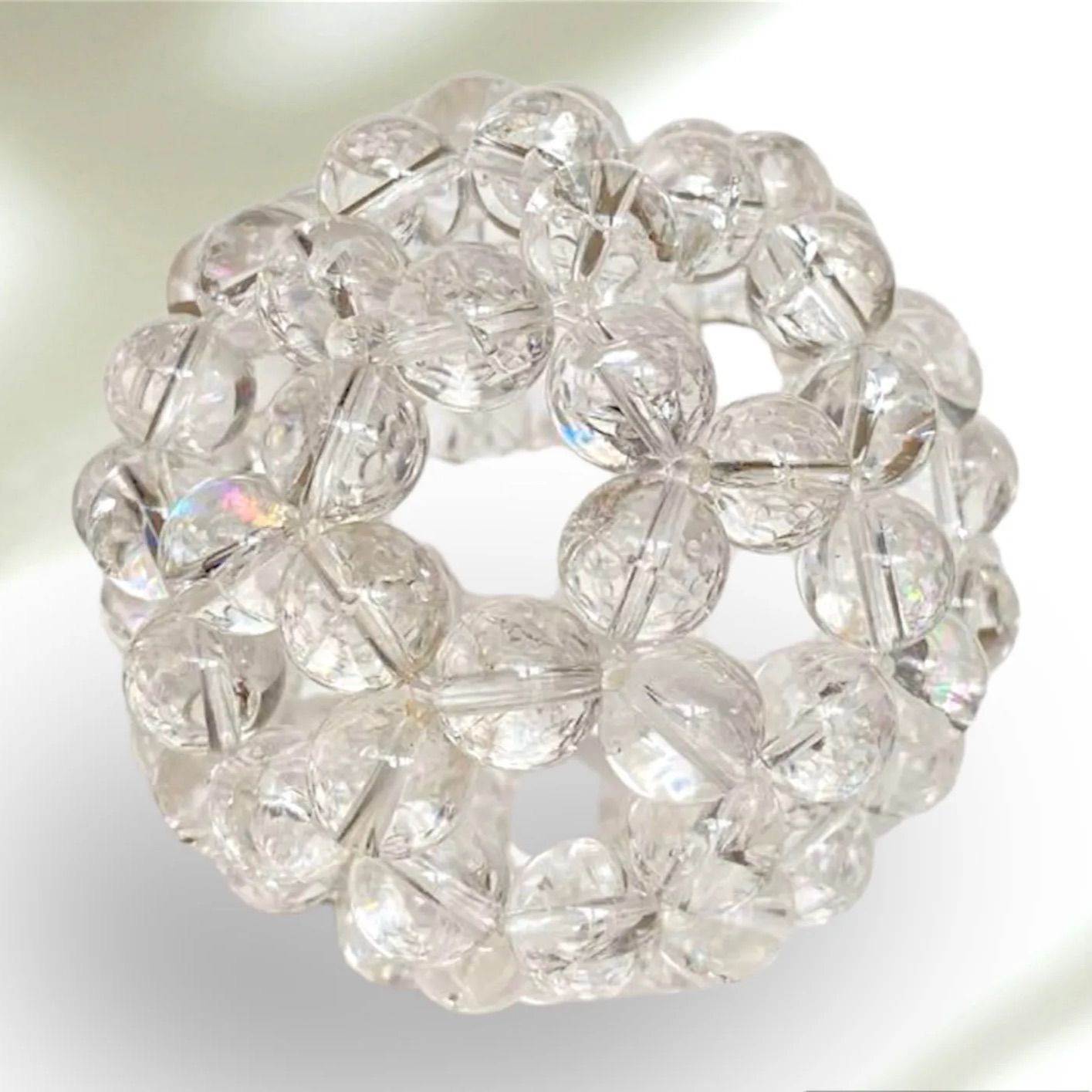 神聖幾何学フラーレン ブラジル産 アイリスクォーツAAA 10mm玉