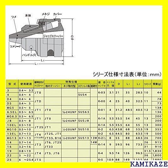 ☆便利_Z012 堀内製作所 GLOBE ドリルチャック精密AA級 DC-MG13AA 2895