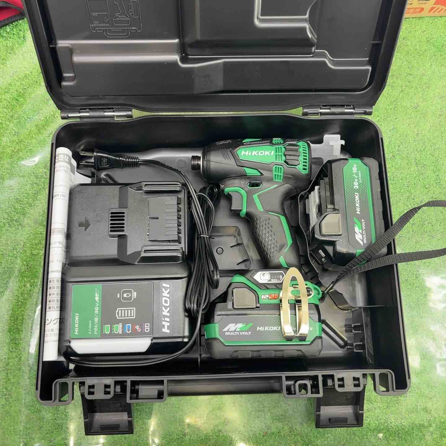 HiKOKI ハイコーキ 14.4V 18V共用 コードレス静音インパクトドライバ 充電式 新型マルチボルト蓄電池2個 充電器 ケース付 WHP18DBL 2LXPKZ 町田店