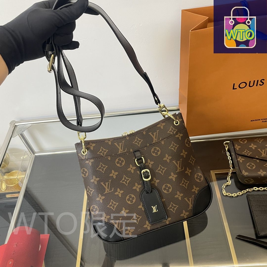 本日特価] TOP New 高品質3点セット - Lv ブラッククロワッサン