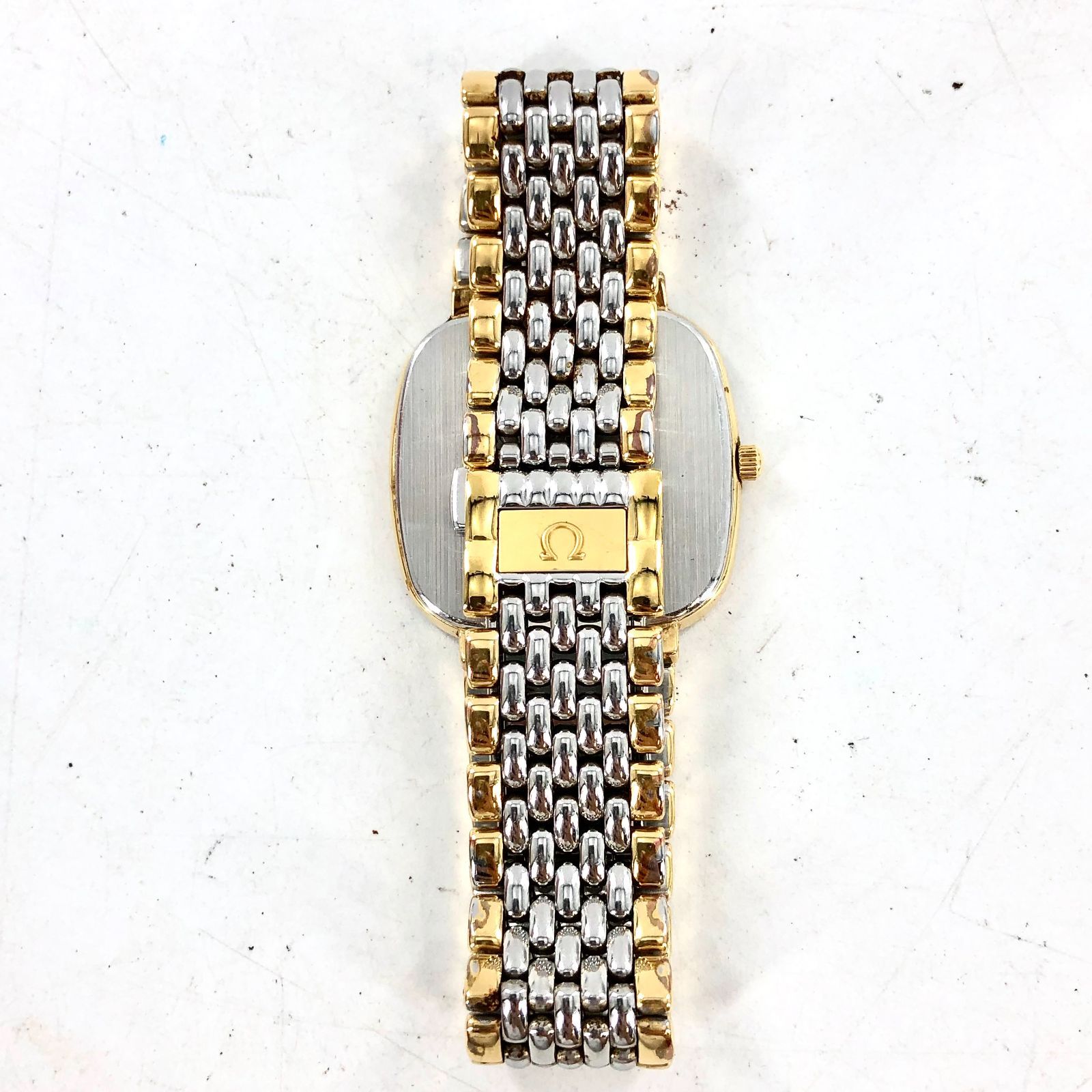 OMEGA オメガ メンズ腕時計 De ville デヴィル SS×GP/QZ ゴールド文字