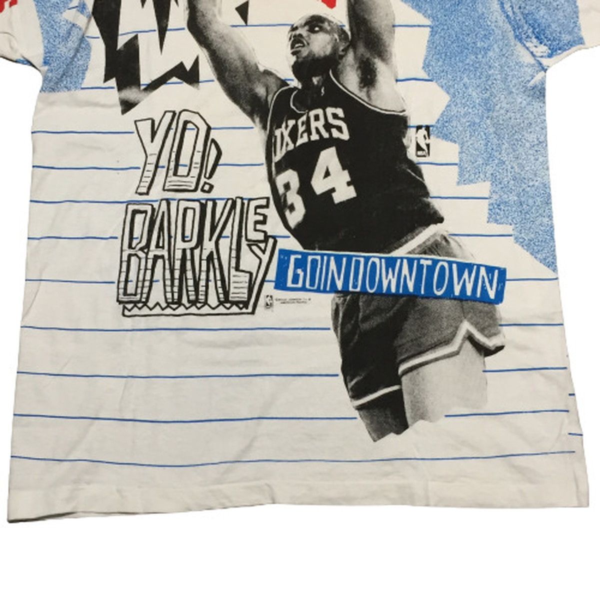 Vintage 90's PHILADELPHIA 76ers Charles Barkley Tシャツ 希少 ...