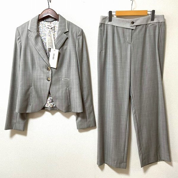 anc ケンゾー KENZO パンツスーツ セットアップ ツーピース グレー系 ピンク系 ストライプ レディース 969945