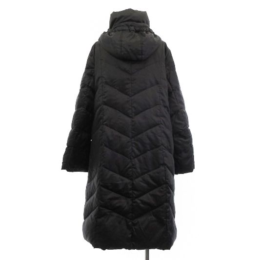 バルマン BALMAIN ダウン コート ロング ジップアップ 黒 ブラック 