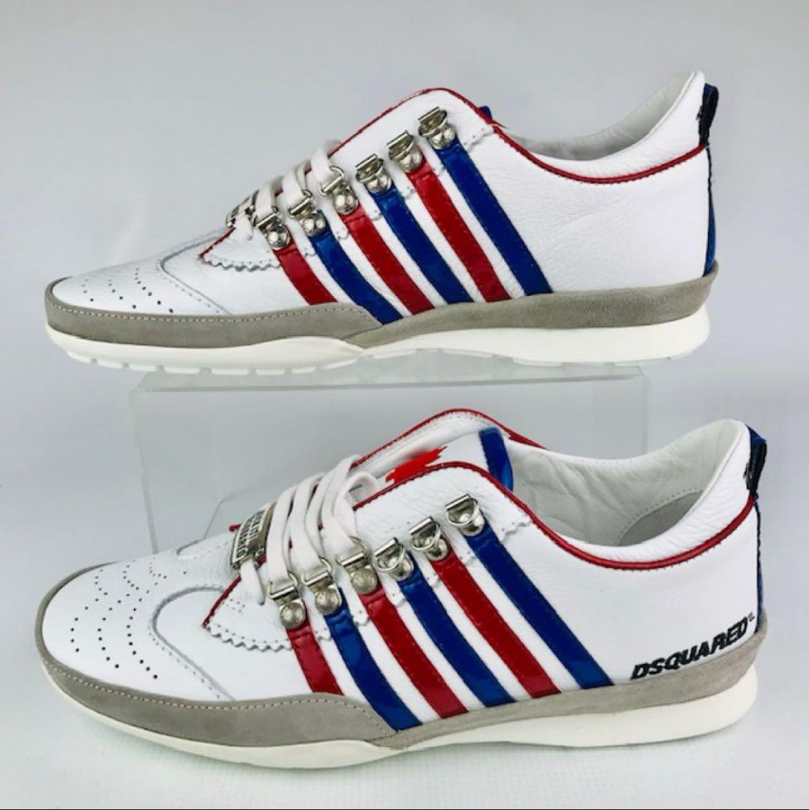 新品 DSQUARED2 ロゴ刺繍 リサイクルレザースニーカー ディースク 23 DSQUARED2 - DSQUARED2 スニーカーの通販 by shop｜ディー