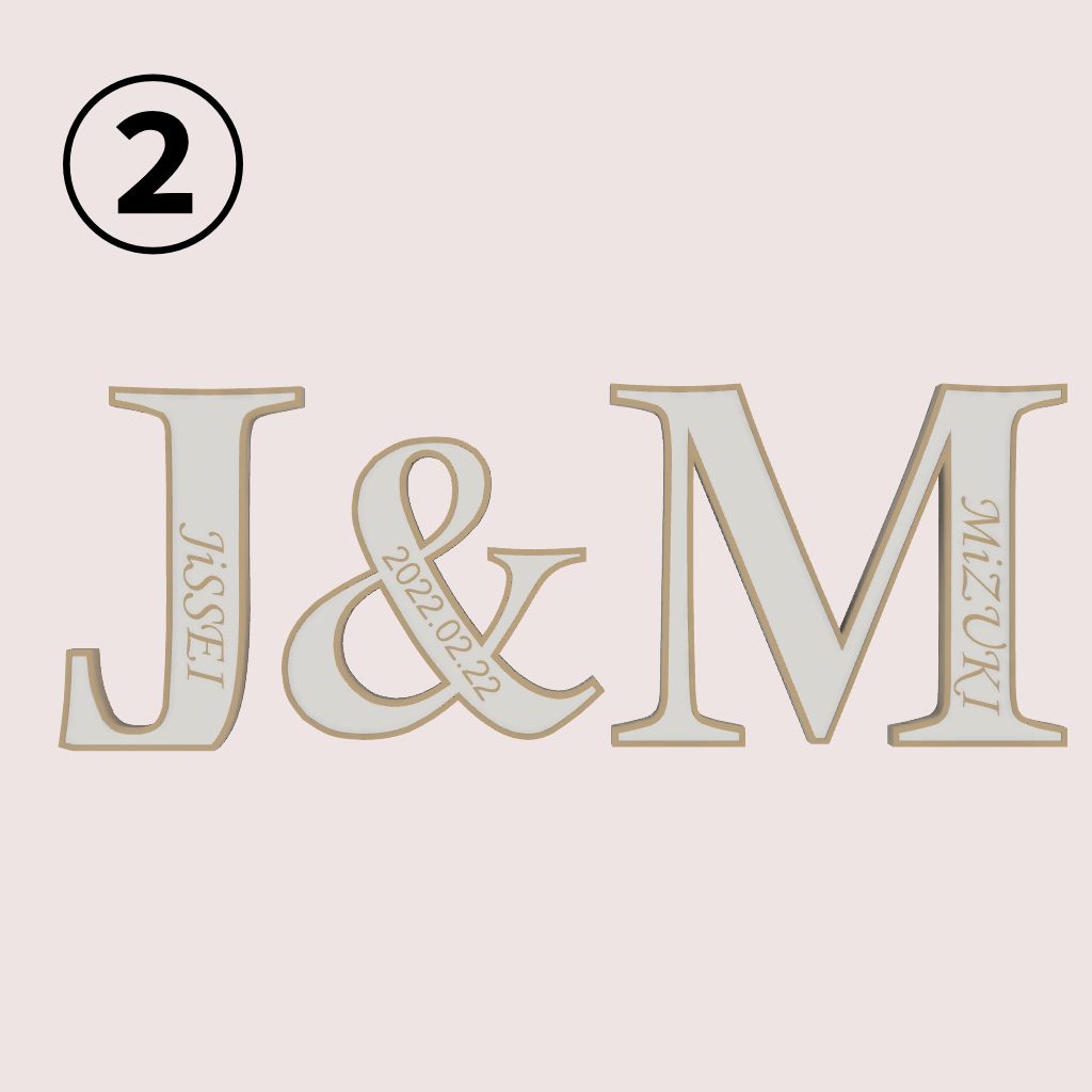 める様確認用♡イニシャルオブジェ はる様 確認用】イニシャルオブジェ バイカラー - メルカリ