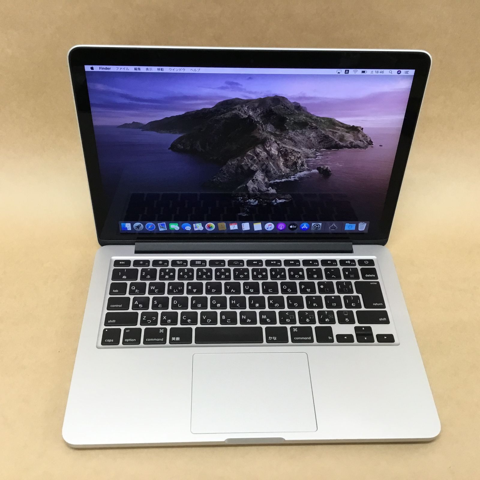 アップル MACBOOKPROCI5-2600 CI5(3230M)-2.6GHZ 8GB SSD256GB 13.3インチ RETINA CATALINA 10.15 A1425 EARLY 2013