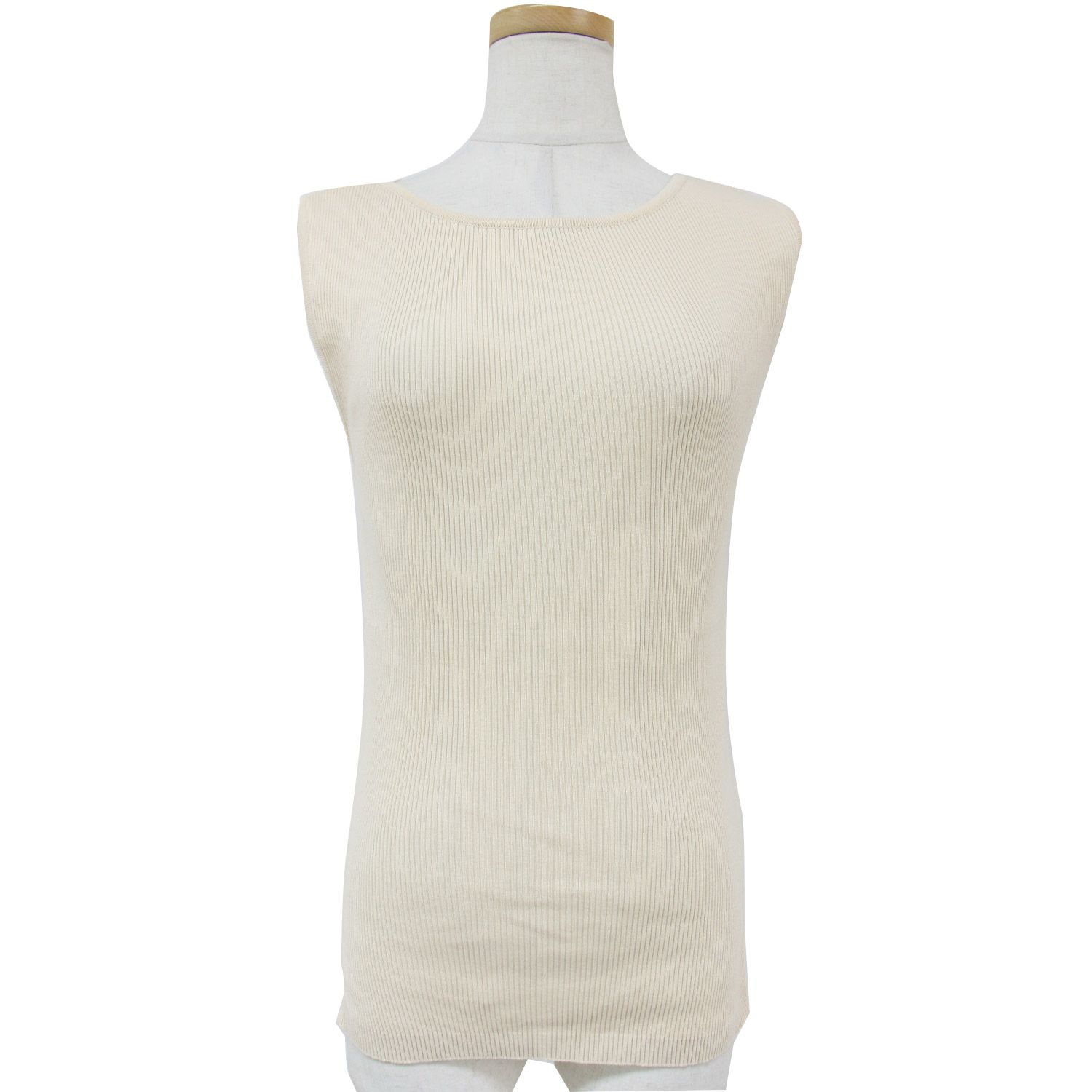 オーラリー リブタンクトップ カットソー 1 ベージュ A21ST05HF AURALEE - AURALEE / オーラリー | GIZA SUPER HIGH GAUGE SHEER RIB