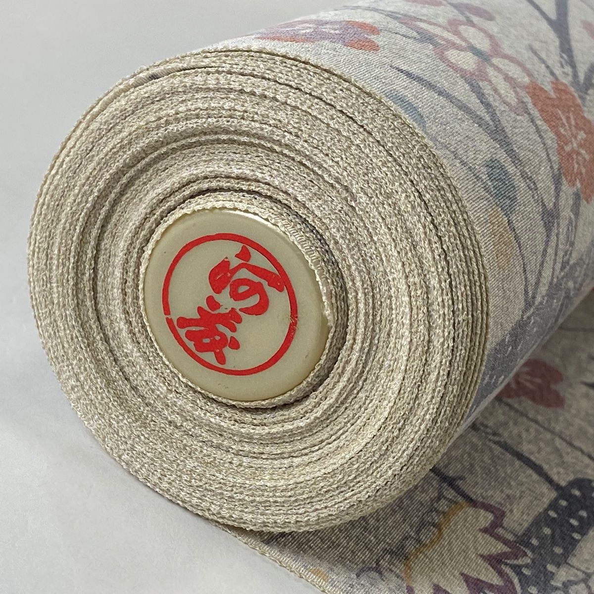 反物 秀品 本物 江戸小紋 小花 寄せ柄 灰茶 正絹 【】 1000074917692