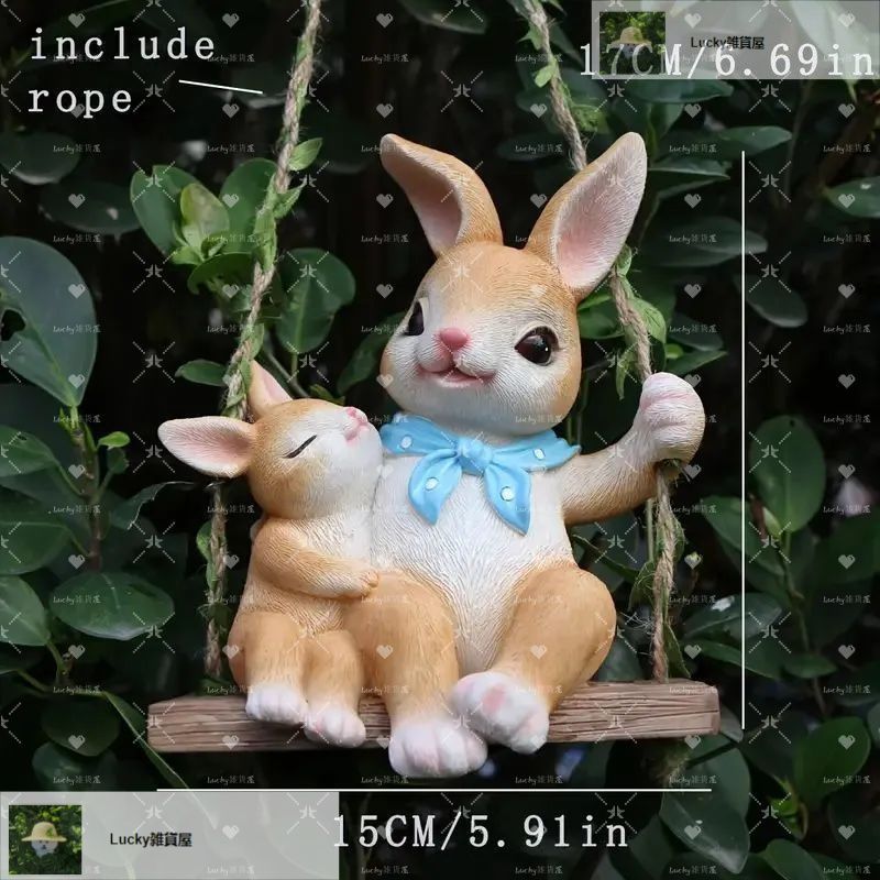アニマル 雑貨 ウサギ ラビット ブランコ かわいい 吊るす装飾