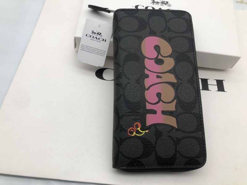 コーチ COACH 長財布 財布シグネチャー アコーディオンラウンドジップ