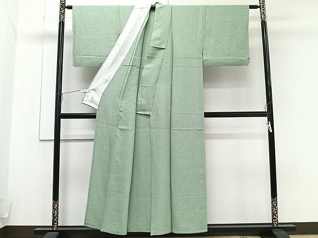 平和屋着物▽上質な色無地　単衣　山葵色　正絹　逸品　CAAU3903xi 平和屋着物▽上質な色無地 単衣 山葵色 正絹 逸品 CAAU3903xi - メルカリ