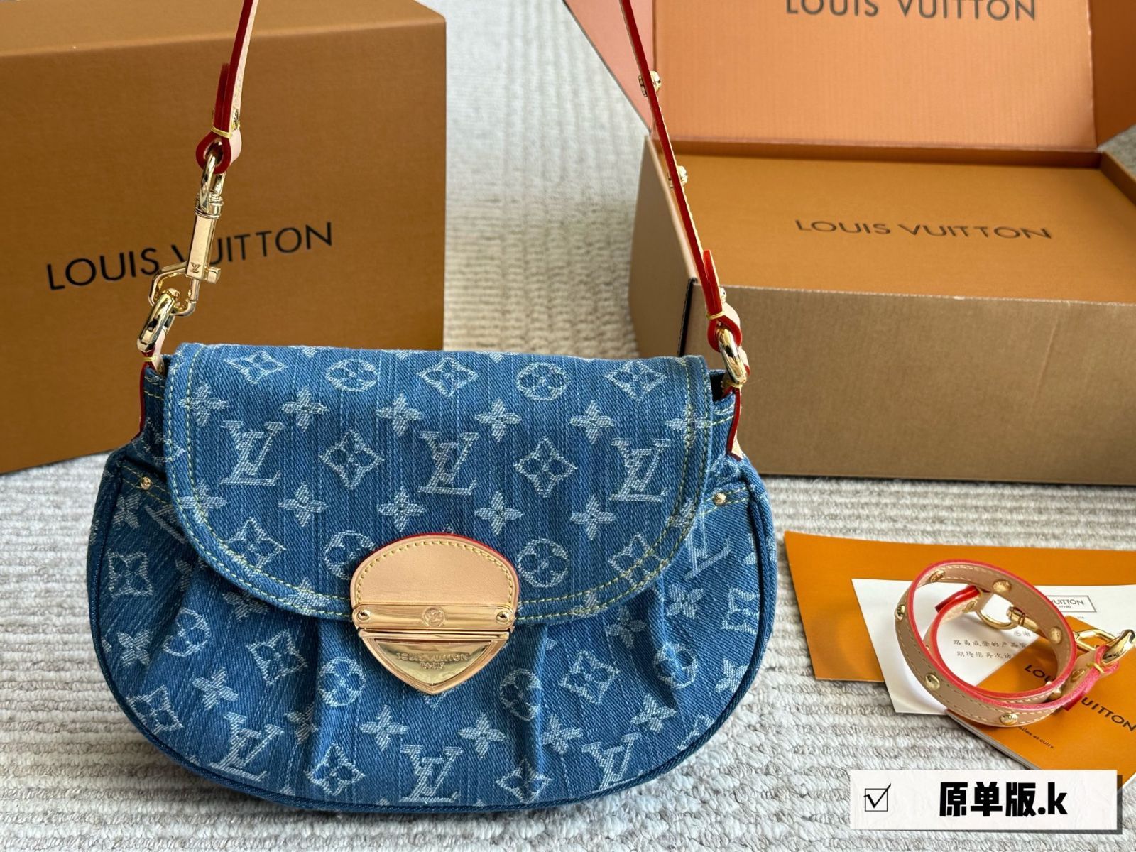 LOUIS VUITTON レトロデニム 元宝バッグ - 23cm | -WTO輸入1