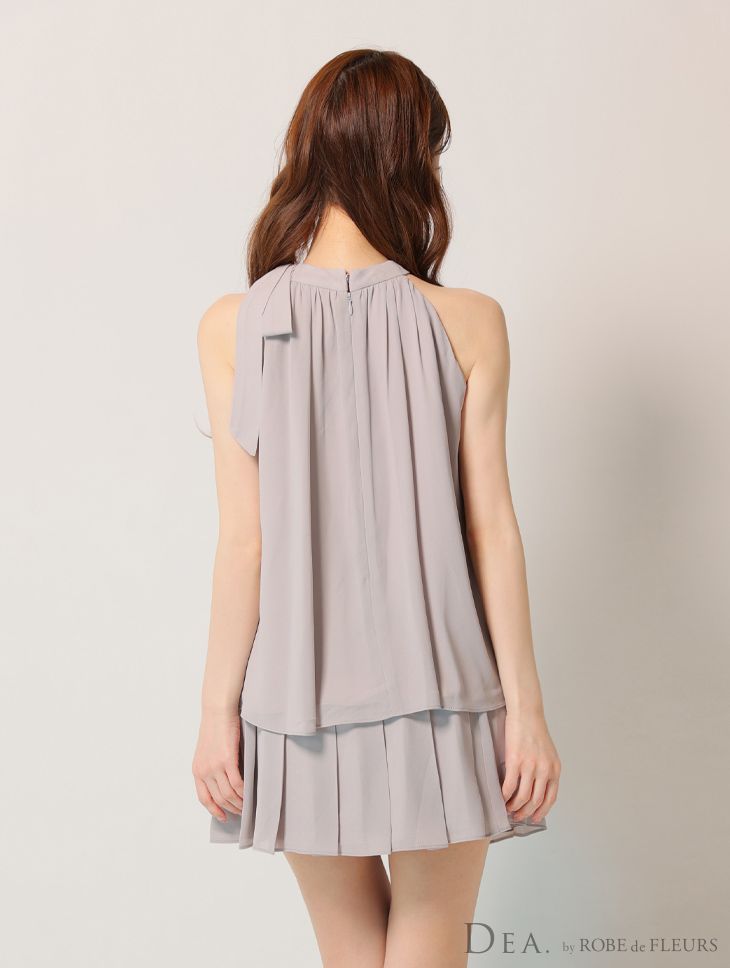DEA.by ROBEdeFLEURS サテンシフォンフレアセットアップ