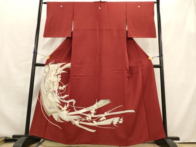 平和屋着物■上質な色無地　作家物　紅梅色　逸品　未使用　BAAJ6126ck 平和屋着物＊夏物 色無地 絽 紅消鼠色 正絹 逸品 AAAZ0434jd 平和